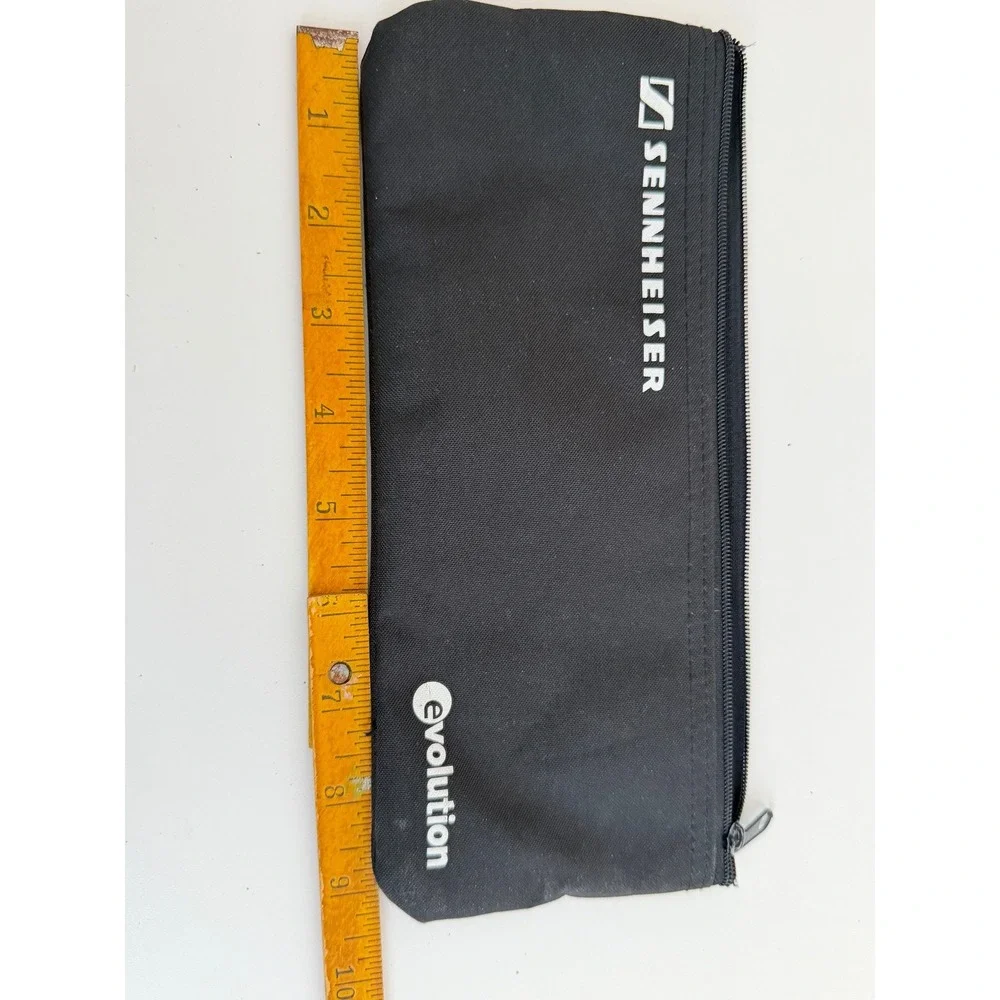 Sennheiser Evolution Microphone Zippered Storage Pouch Black Canvas Case Bag